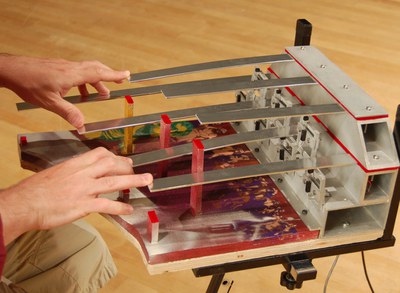 Digital instrument called 'Rulers' with the tines being manipulated